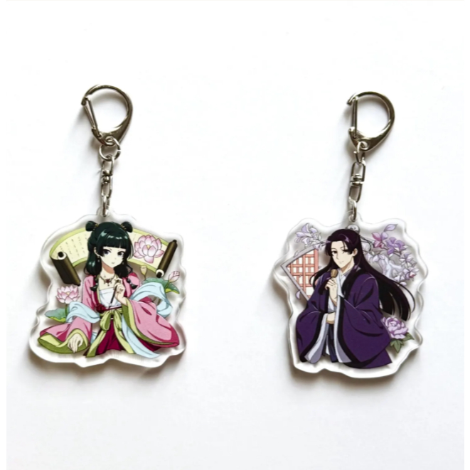 The Apothecary Diaries พวงกุญแจอะคริลิค, พวงกุญแจสองด้าน, Maomao, Jinshi, ของขวัญอนิเมะ, พวงกุญแจอนิ