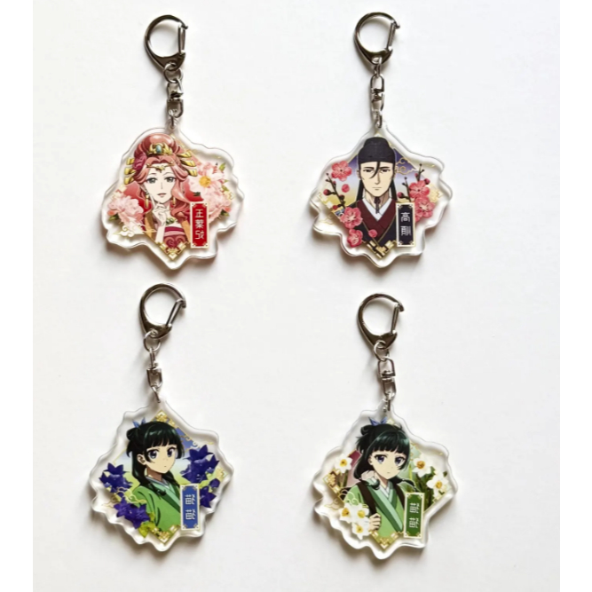 The Apothecary Diaries พวงกุญแจอะคริลิค, พวงกุญแจสองด้าน, Maomao, Jinshi, ของขวัญอนิเมะ, พวงกุญแจอนิ