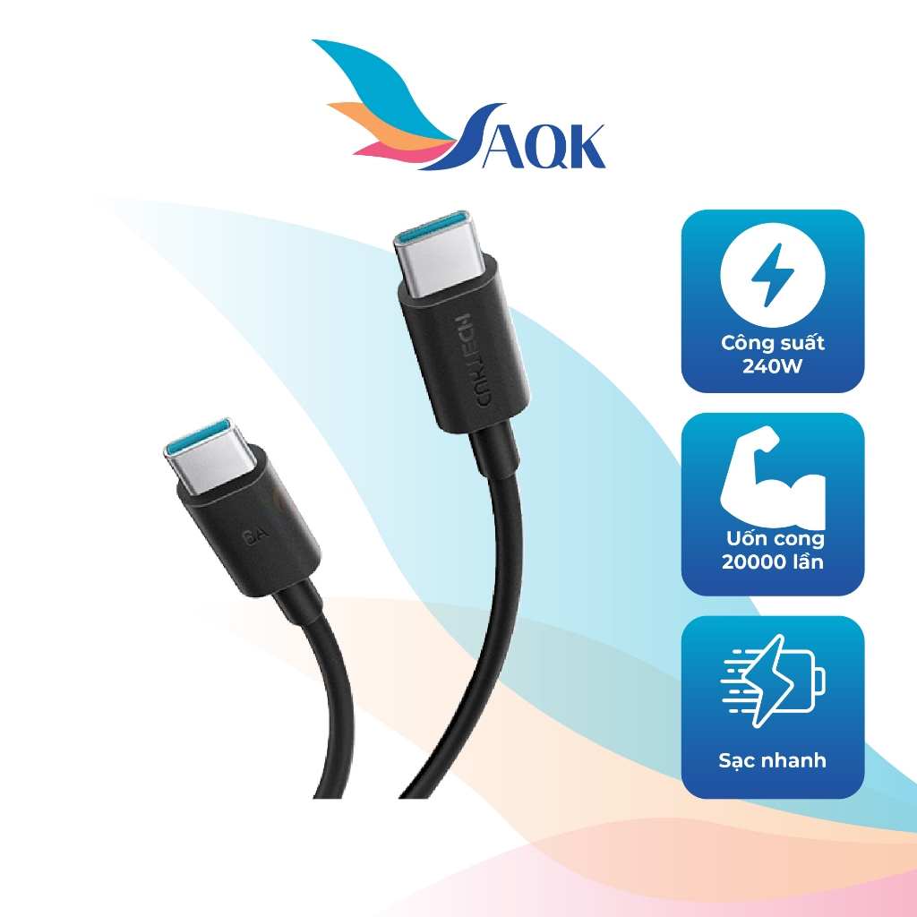 สาย Cuktech 6A 240W USB Type-C to Type-C CTC605N/CTC615N - สินค้าของแท้