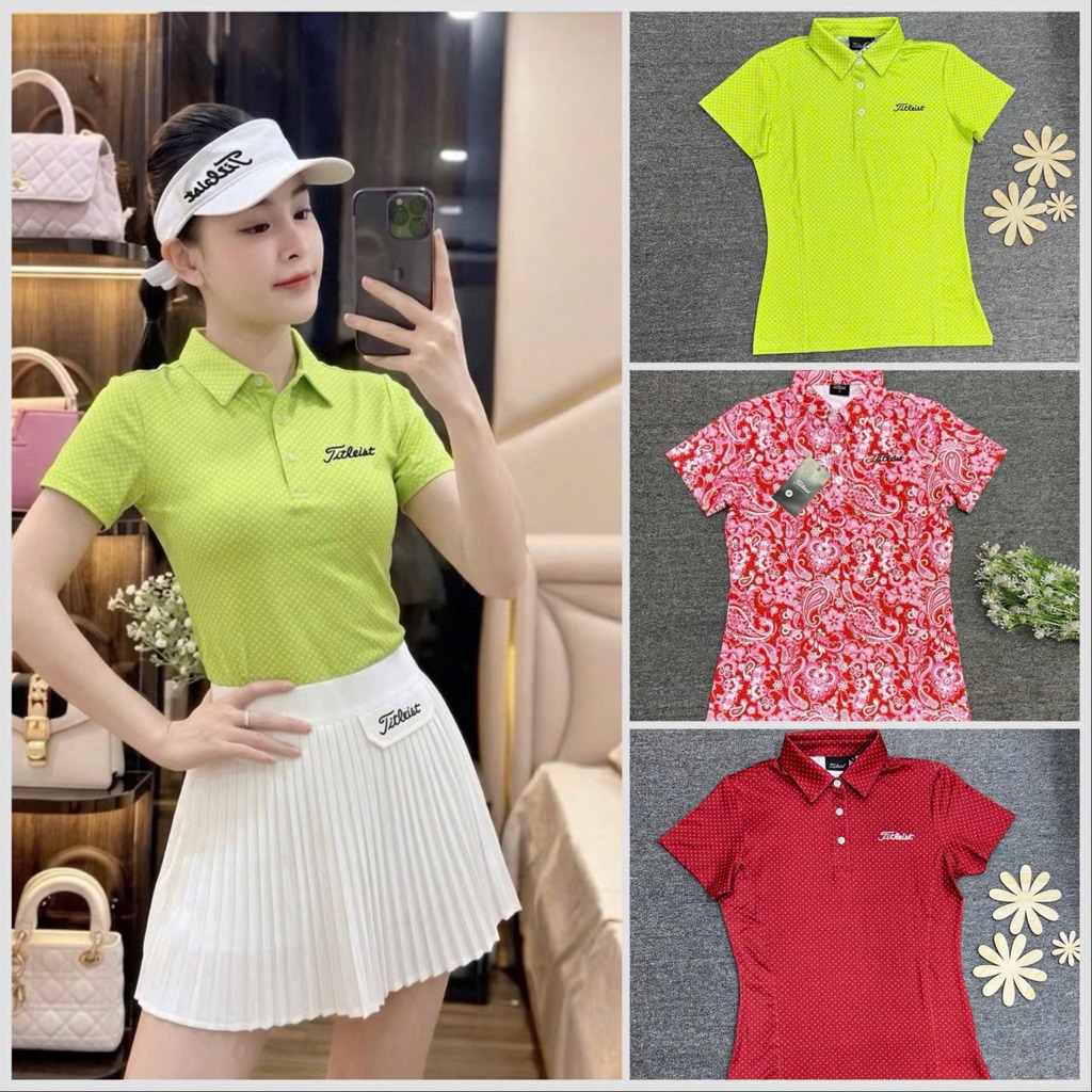 เสื้อกีฬาผู้หญิงใส่เล่น Golf Tennis pickleball badminton คุณภาพดี นุ่ม ยืด ดูดซับเหงื่อ ทรงสวย