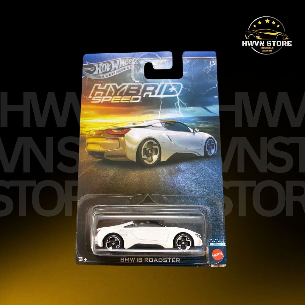 Hotwheels Silver Series BMW i8 Roadster รถโมเดลสีขาว