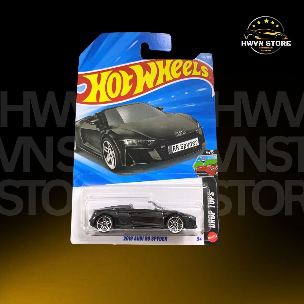 Miniverse - Hotwheels 2019 Audi R8 Spyder รถโมเดลสีดํา