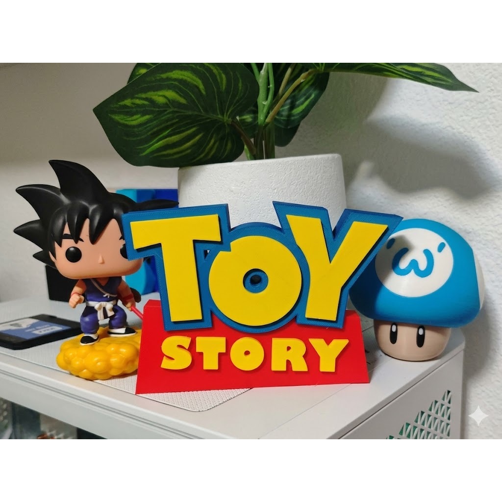Toy Story โลโก้ 3D สําหรับตกแต่งห้องและโต๊ะทํางานพร้อมการพิมพ์ 3D คมชัด