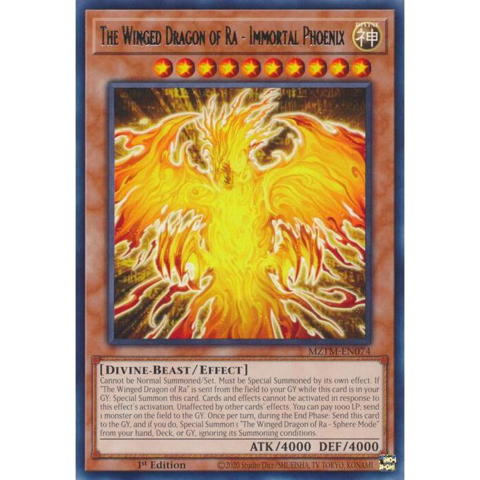 การ์ด Yugioh - TCG - The Winged Dragon of Ra - Immortal Phoenix MZTM-EN074