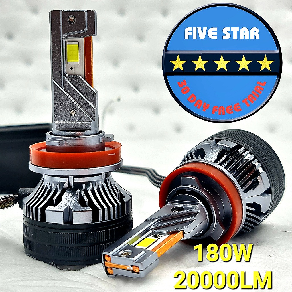 [FIVE STAR F88] 90W 1 สี LED ไฟหน้าสําหรับรถยนต์และรถจักรยานยนต์ 12V - CSP3570 ชิป 9 แกน 3 หลอดทองแด