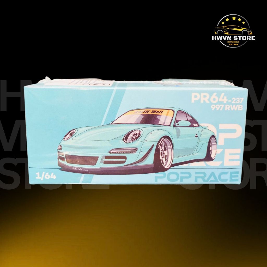Poprace Porsche RWB 997 TIFFANY BLUE (PR640237-กล่อง)