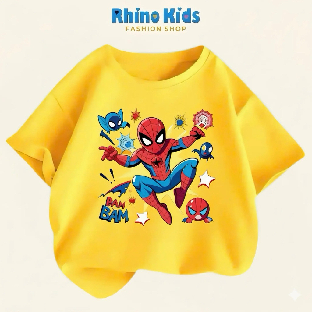 RHINO KIDS FASHION SHOP _ เสื้อยืดเด็กชายผ้าฝ้าย 4 ทิศทาง made in Vietnam AS108