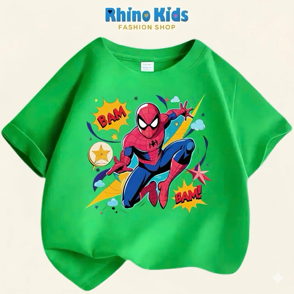 RHINO KIDS FASHION SHOP _ เสื้อยืดเด็กชายผ้าฝ้าย 4 ทิศทาง made in Vietnam AS109
