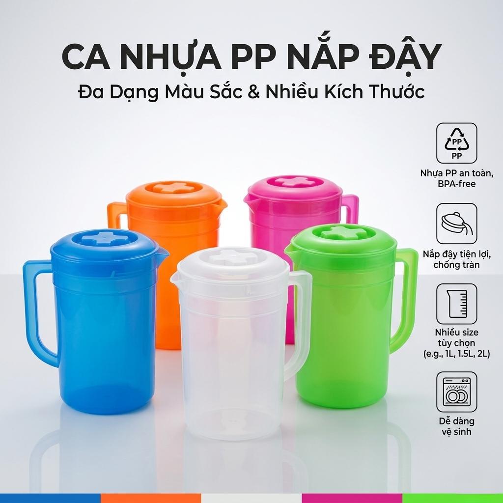 แก้วพลาสติก PP พร้อมฝาปิดหลายสี – แก้วราคาถูกสําหรับชาเย็นและน้ําเย็น 1200ml–2500ml