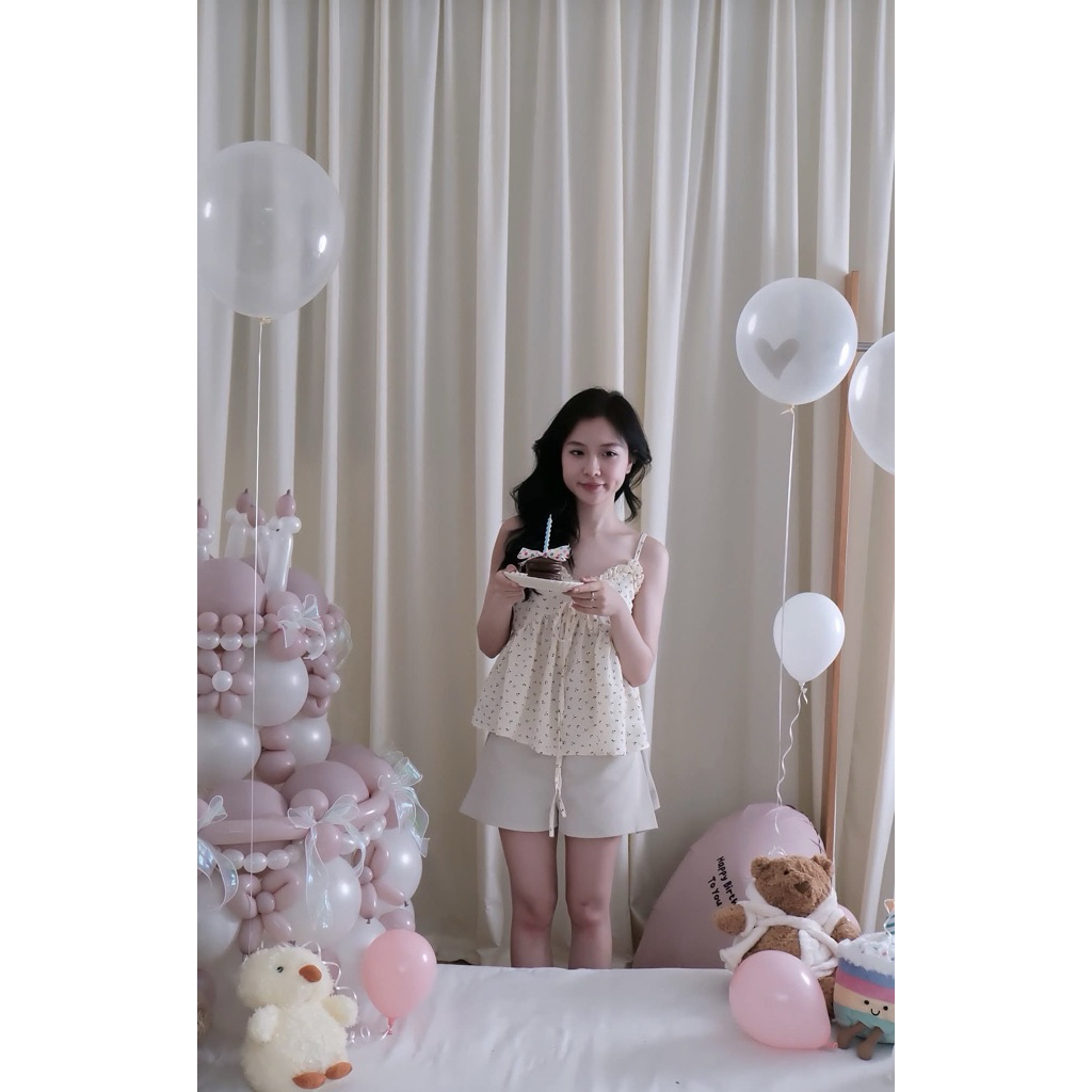 A5604 Nana21 Nanastore21 เสื้อกล้ามลายดอกไม้ผู้หญิง