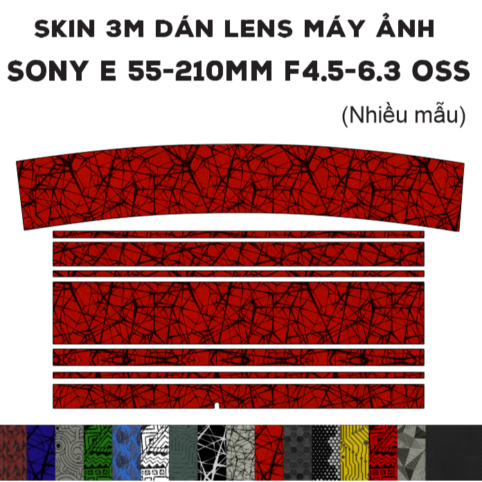 Sony E 55-210mm f4.5-6.3 OSS Lens Skin (หลายรุ่น) | Decal Film 3M สติ๊กเกอร์กันรอยเลนส์กล้อง 55-210 