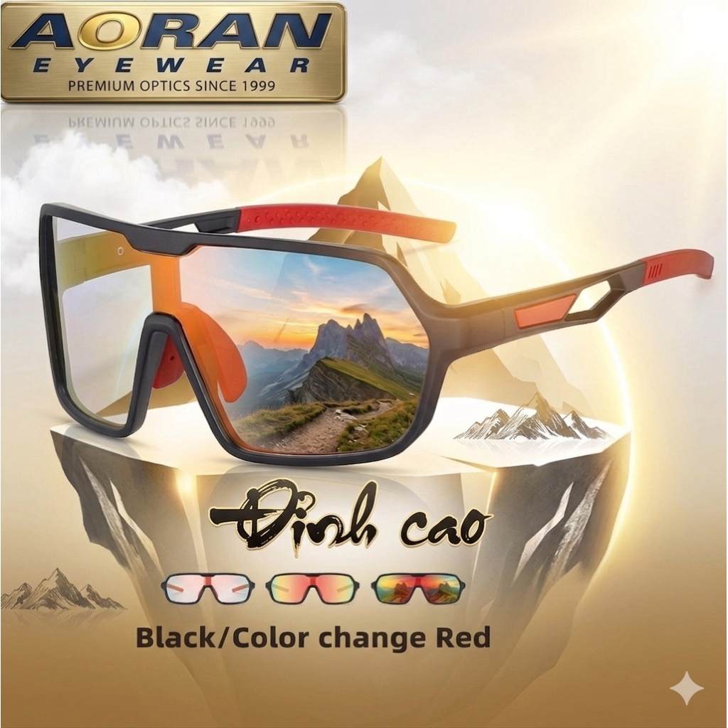 AORAN 3011 Windproof กันฝุ่น กันฝนแว่นตากีฬาขี่จักรยาน Day and Night Movement Anti-UV400 เปลี่ยนสี 1