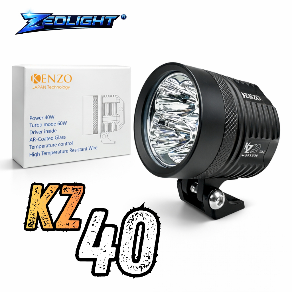 KZ40 V4.2 SST20 Spotlight - รุ่นพรีเมี่ยม, กันน้ํา IP68, ไฟโปรเจคเตอร์ 250 ม., เหมาะกับรถยนต์และรถจั