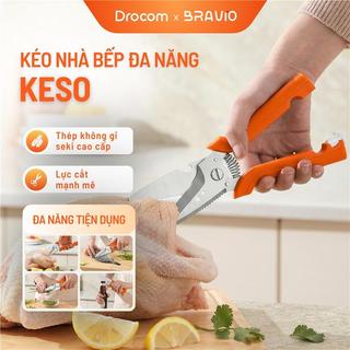 Kéo nhà bếp bằng thép không gỉ Bravio Keso kéo đa năng cao cấp kéo cắt xương gà cá