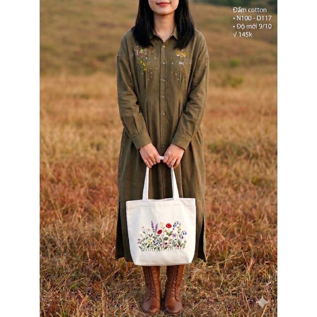 ฉัน 2HAND MERAKI I 2HAND MERAKI EMBROIDERED DRESS