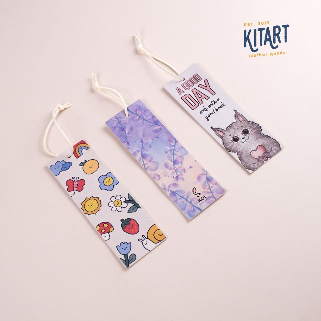 KITART REAL COW LEATHER BOOKMARK – การ์ดคลิปหนังสือวินเทจคุณภาพสูง