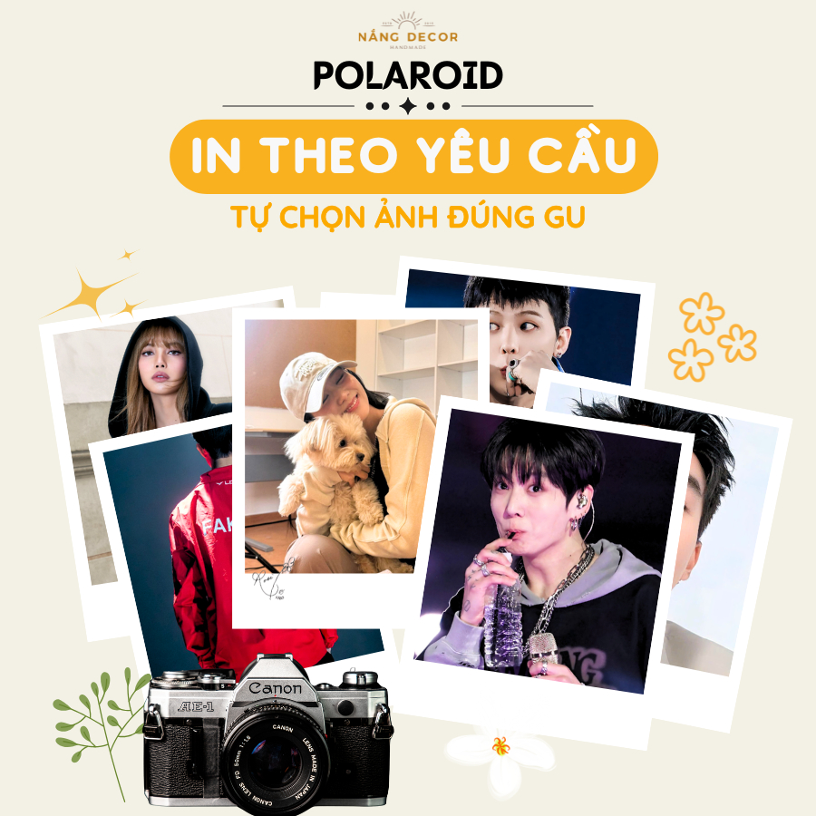 [Ho Chi Minh City Express] พิมพ์ภาพถ่ายที่ต้องการ Combo 9 กระดาษไหมโพลารอยด์สําหรับพิมพ์ K-Pop, V-Po