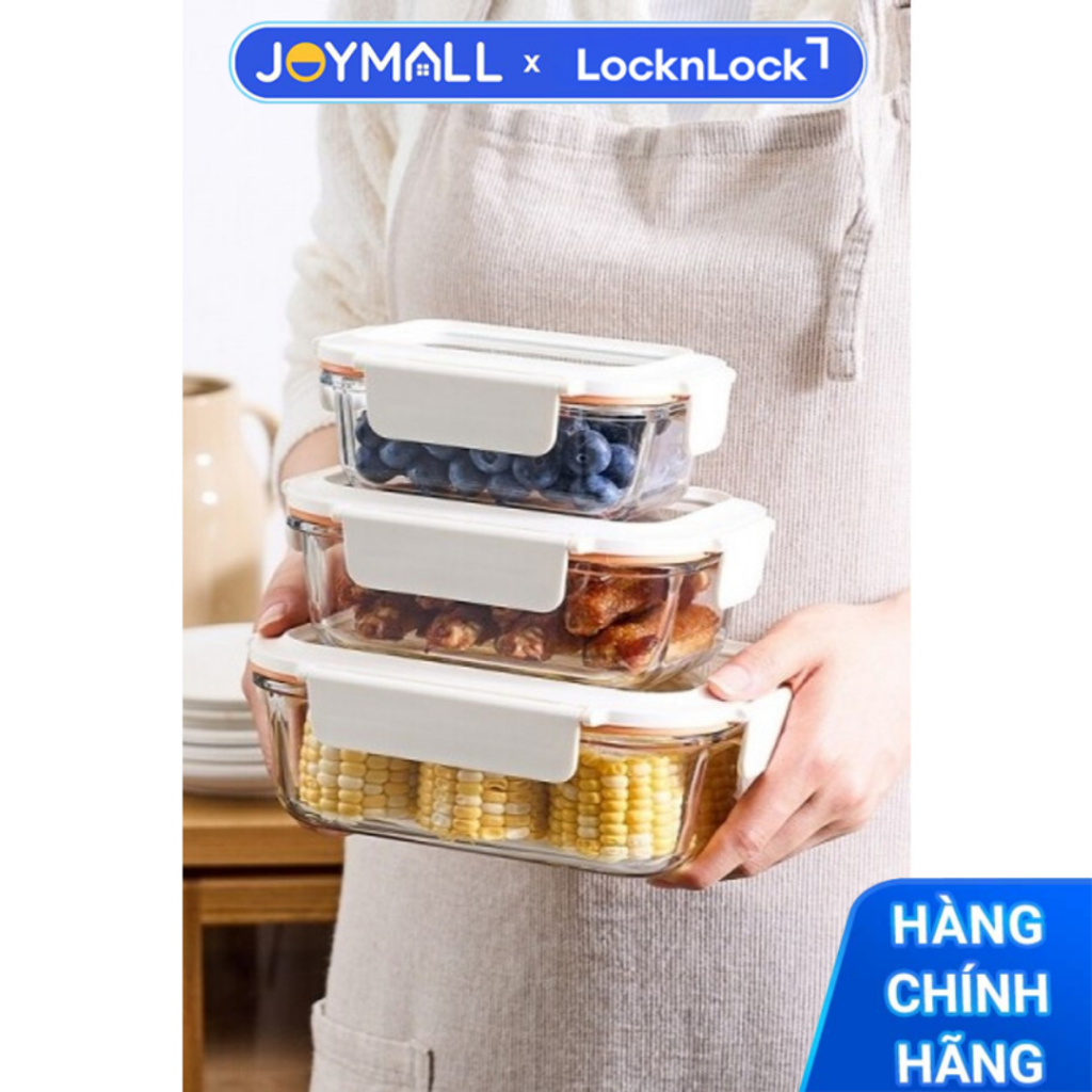 LocknLock กล่องใส่อาหารแก้วสี่เหลี่ยม สินค้าแท้ แก้วปลอดภัย - JoyMall