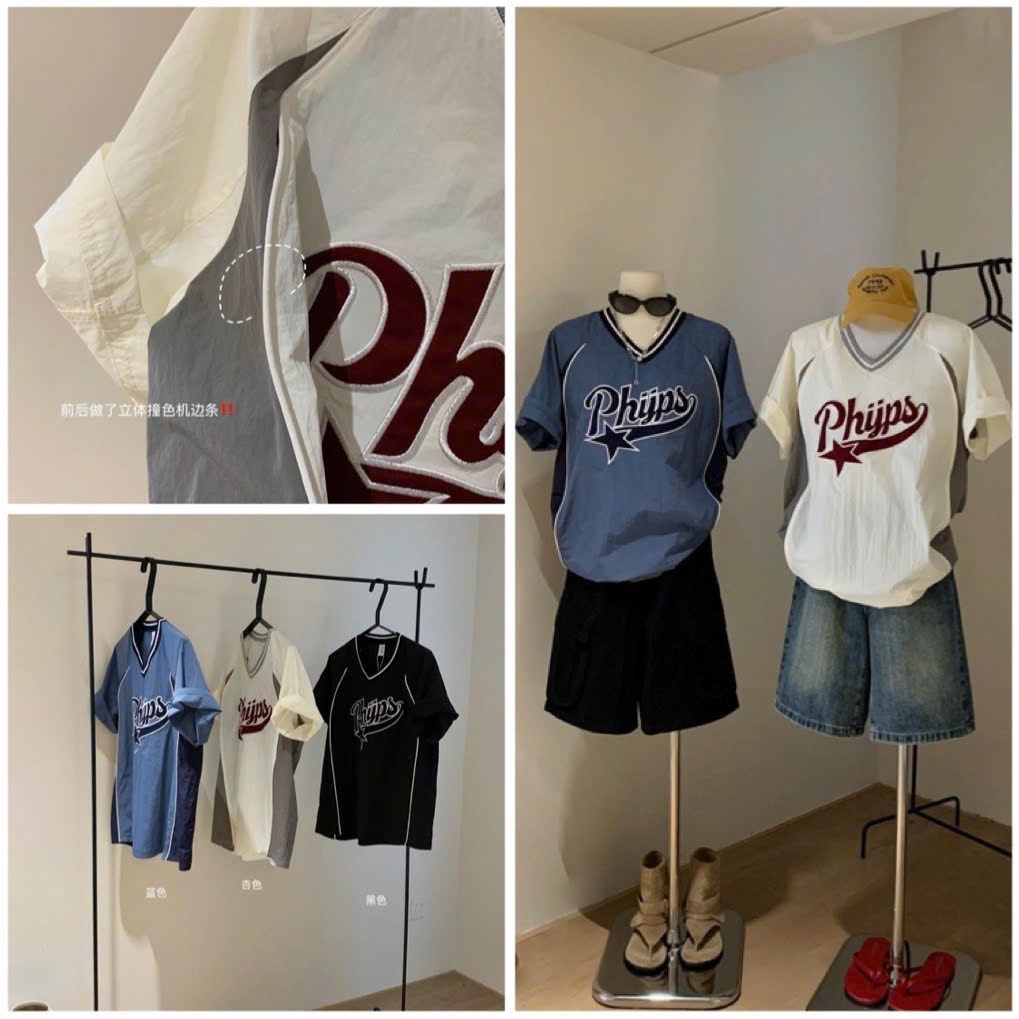 ว้าว ว6144 เสื้อยืดคอเต่า เนื้อลมนุ่ม พิมพ์ลาย สไตล์ แอคทีฟ สปอร์ต 6144
