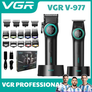 VGR V-001 Tông Đơ Cắt Tóc Chuyên Nghiệp Không Dây 9000RPM, Lưỡi Thép Carbon, Màn Hình LED, Tông Đơ Barber Cao Cấp Cho Na