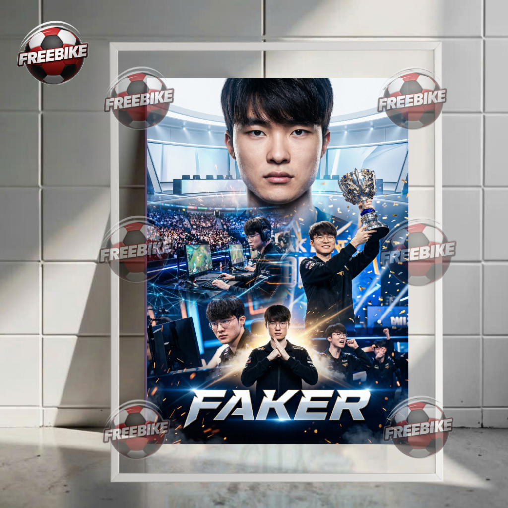โปสเตอร์ FAKER พร้อมกระดาษแก้วคริสตัลคุณภาพสูง รุ่น 1