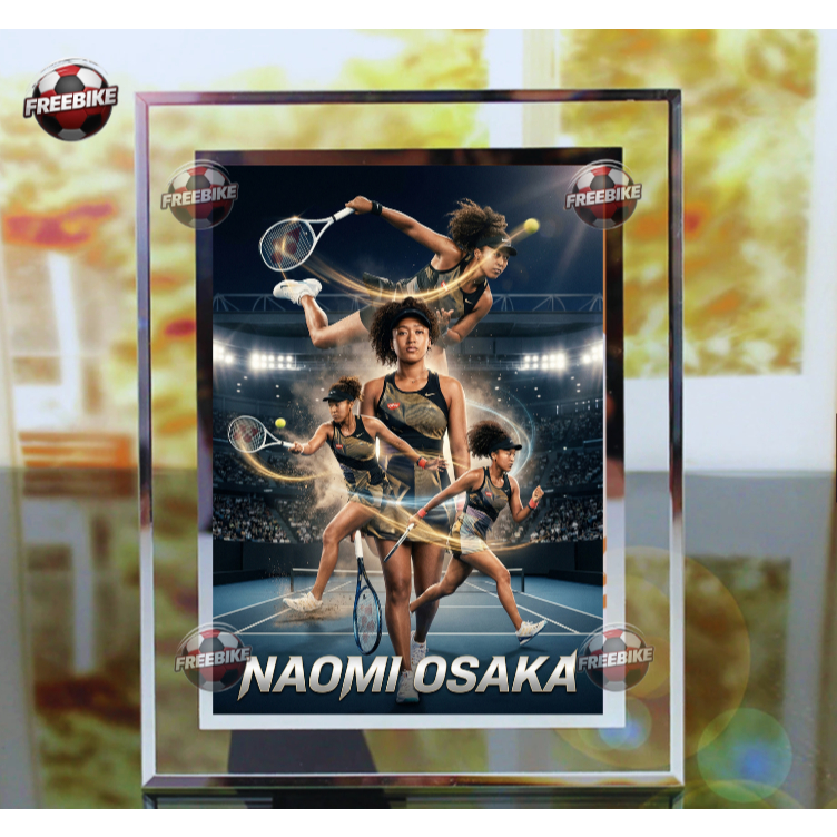 NAOMI OSAKA POSTER FRAME พร้อมแก้วคริสตัลคุณภาพสูง รุ่น 1