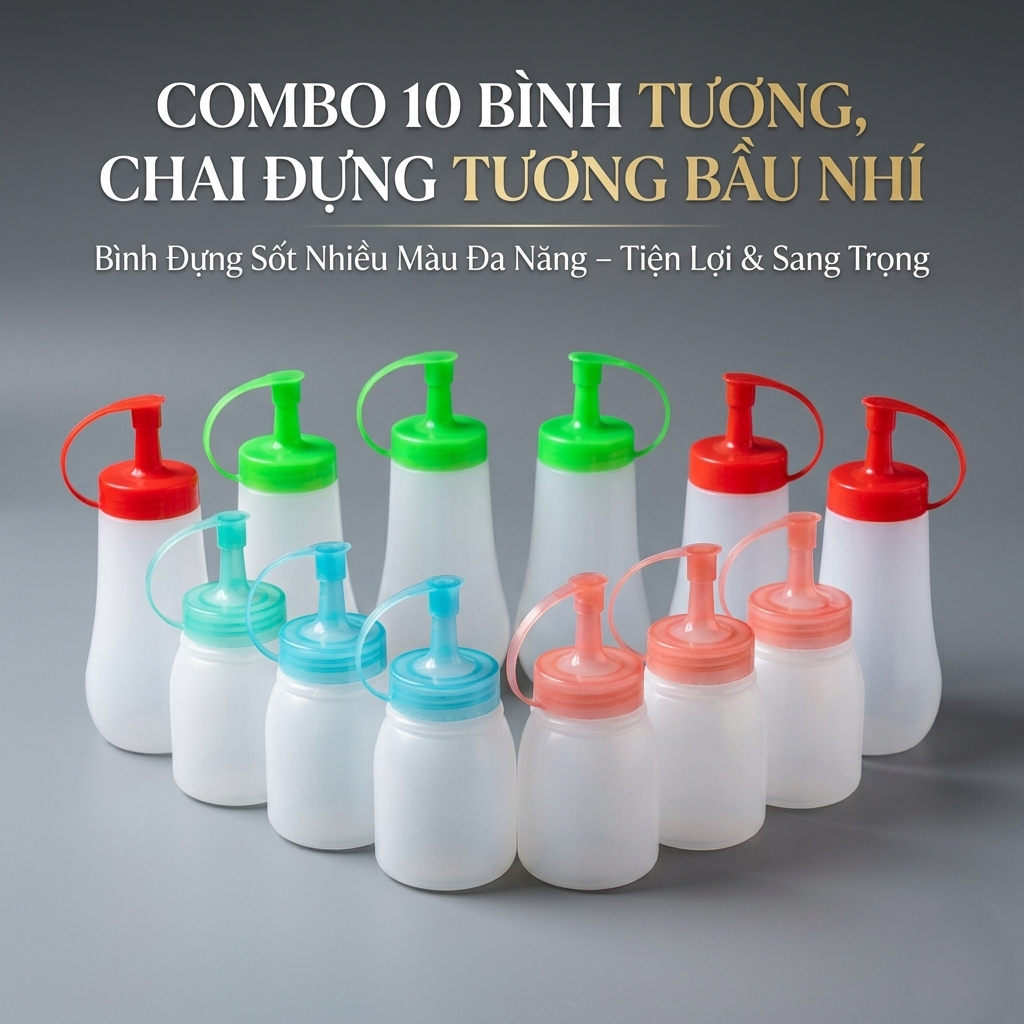 [Combo of 3/6 ขวด] ขวดพลาสติกสําหรับซอสพริก - ซอส นมข้น 150ml / 250ml – Truong An VN