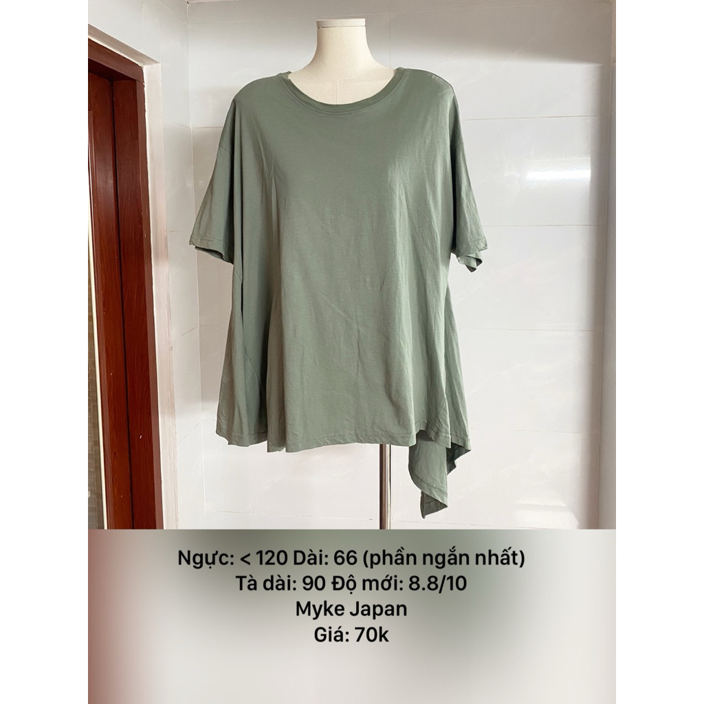 [2hand] Myke Japan เสื้อยืดโอเวอร์ไซส์ไม่สมมาตร