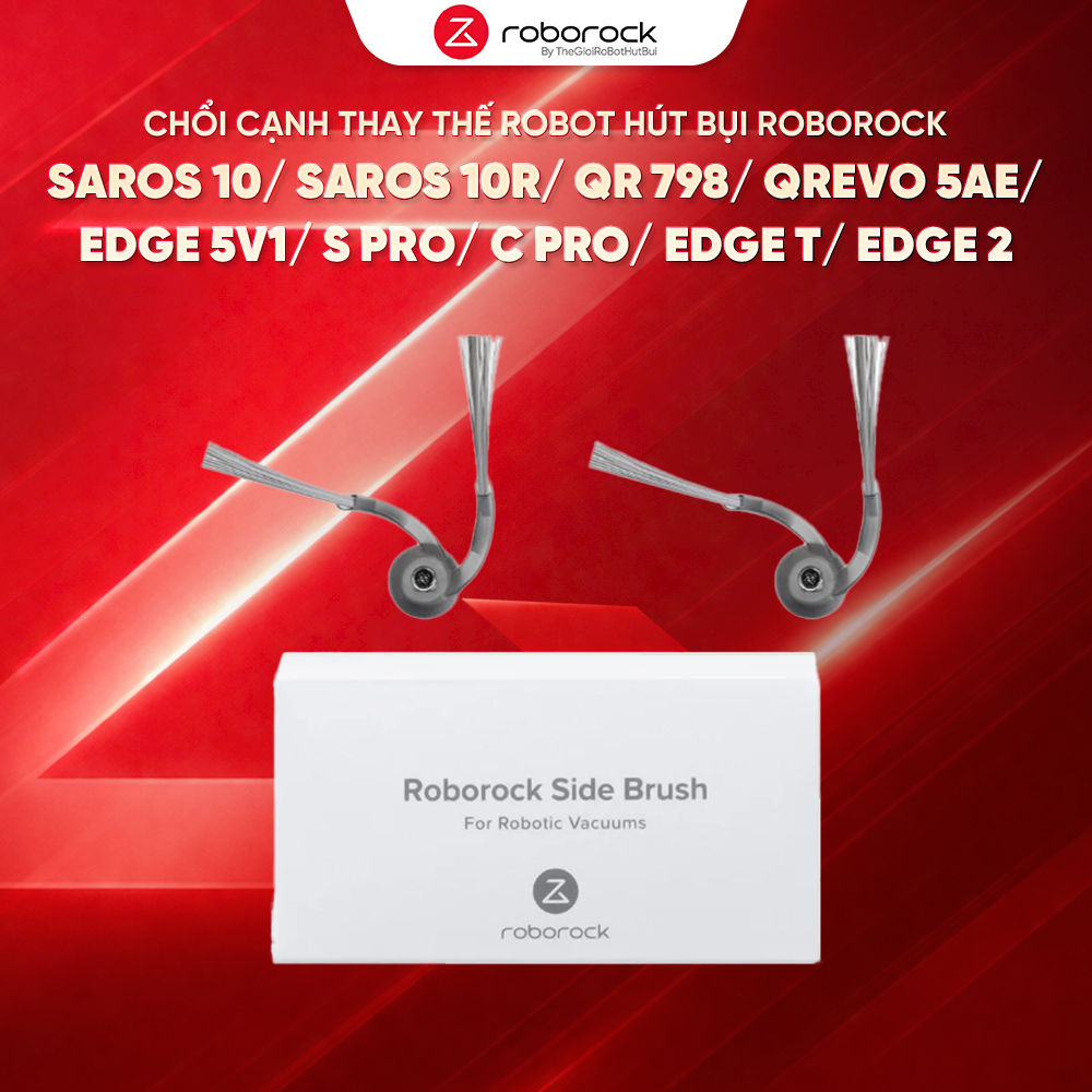 แปรงขอบทดแทนสําหรับเครื่องดูดฝุ่นหุ่นยนต์ Roborock Saros 10/ Saros 10r/ Qr 798/ Qrevo 5Ae/ Edge 5v1/