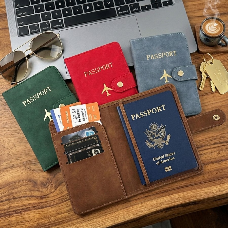 กระเป๋าสตางค์ PASSPORT PASSPORT PASSPORT หนังทันสมัย หลายช่อง กันน้ํา
