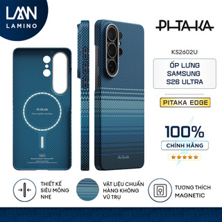 Ốp lưng Samsung S26 Ultra - PITAKA Edge - Ultra-slim Siêu Mỏng Nhẹ, Sạc Từ Tính, Sợi Aramid Cao Cấp Chính Hãng