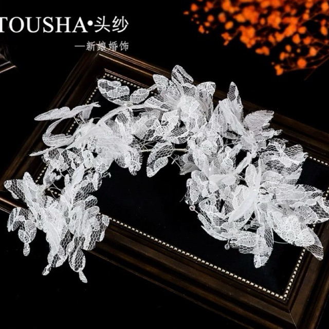 ผ้าคาดผม DETAILED BRIDES สีขาวพร้อมหิน + ODDS 2 ชิ้น