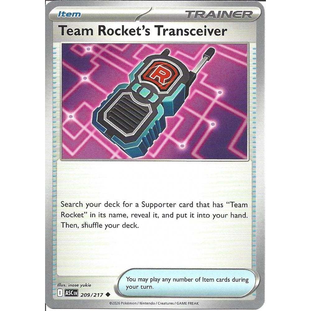 [KW2 Pokemon] [EN] การ์ด 209/217 เกียร์จรวดทีม - ASCEN