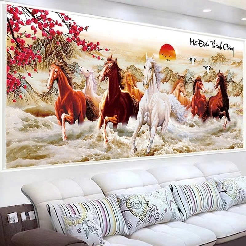 ภาพวาดปักครอสติช Ma Dao Thanh Cong (ปักปิด) MN0101(150x70)cm MN0102(200x90)cm