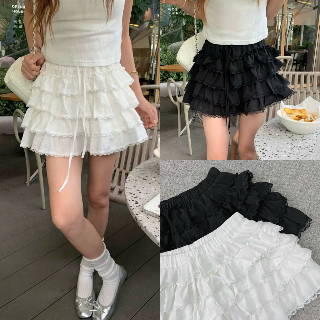 Rosy Skirt (TSW) กระโปรงชั้นลูกไม้ผู้หญิง the.sweather