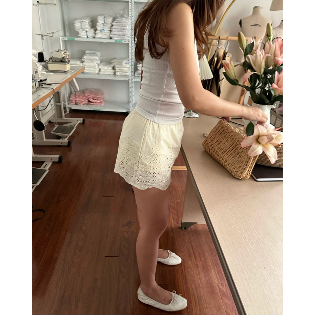 JEEN - กระโปรง Sunny - กระโปรงหยาบ ปักขา | โกลเด้นทอง