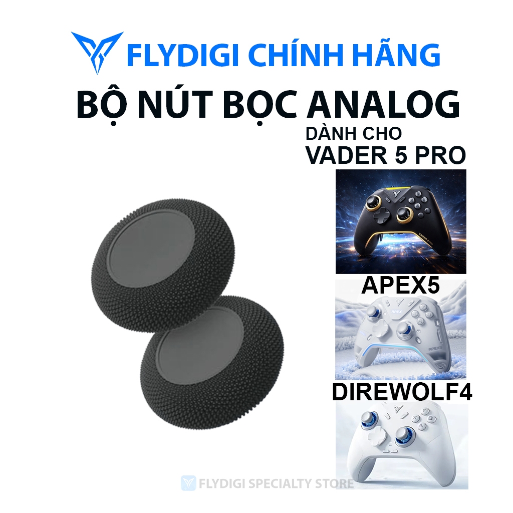 [ของแท้] Flydigi ชุดปุ่มครอบอนาล็อกสําหรับตัวควบคุม Flydigi Apex 5 / Vader 5 / Direwolf 4 ซิลิโคนระดับพรีเมียม กันลื่น