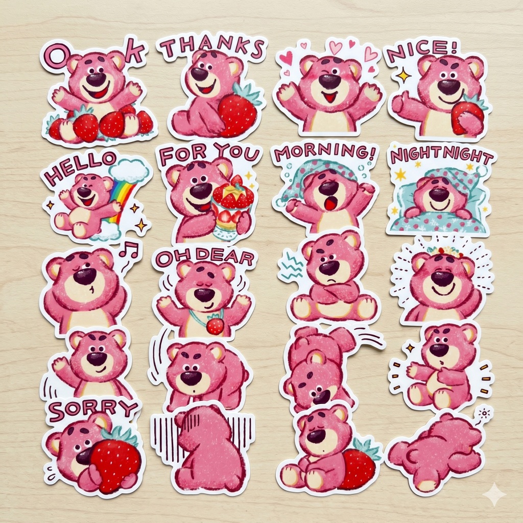 ชุดสติ๊กเกอร์ 40 ชิ้นLotso (Lovely Strawberry) WATERPROOF TooYoo ST0075