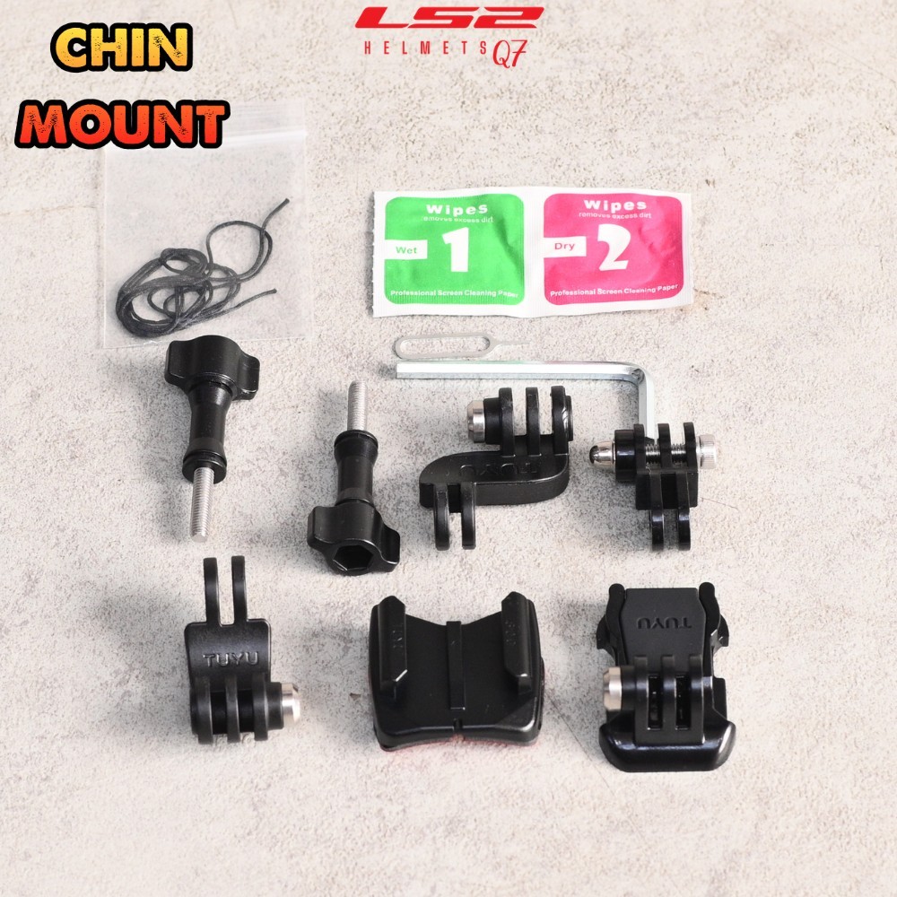 Chin Mount LS2 Cap Mount Go pro Dash กล้อง FF800 FF808 FF901 OF606 MX701 MX702