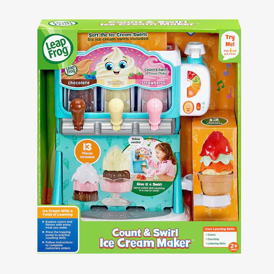 LEAPFROG COUNT ICE CREAM MAKER TOY & SWIRL ICE CREAM MAKER