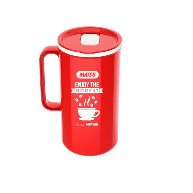 แก้วกลมหุ้มฉนวนพลาสติก Duy Tan 500ml, 750m - ขนาด 9,6 x 12,4 x 18,4 cm/9,6 x 12,4 x 12,4 (ซม.)