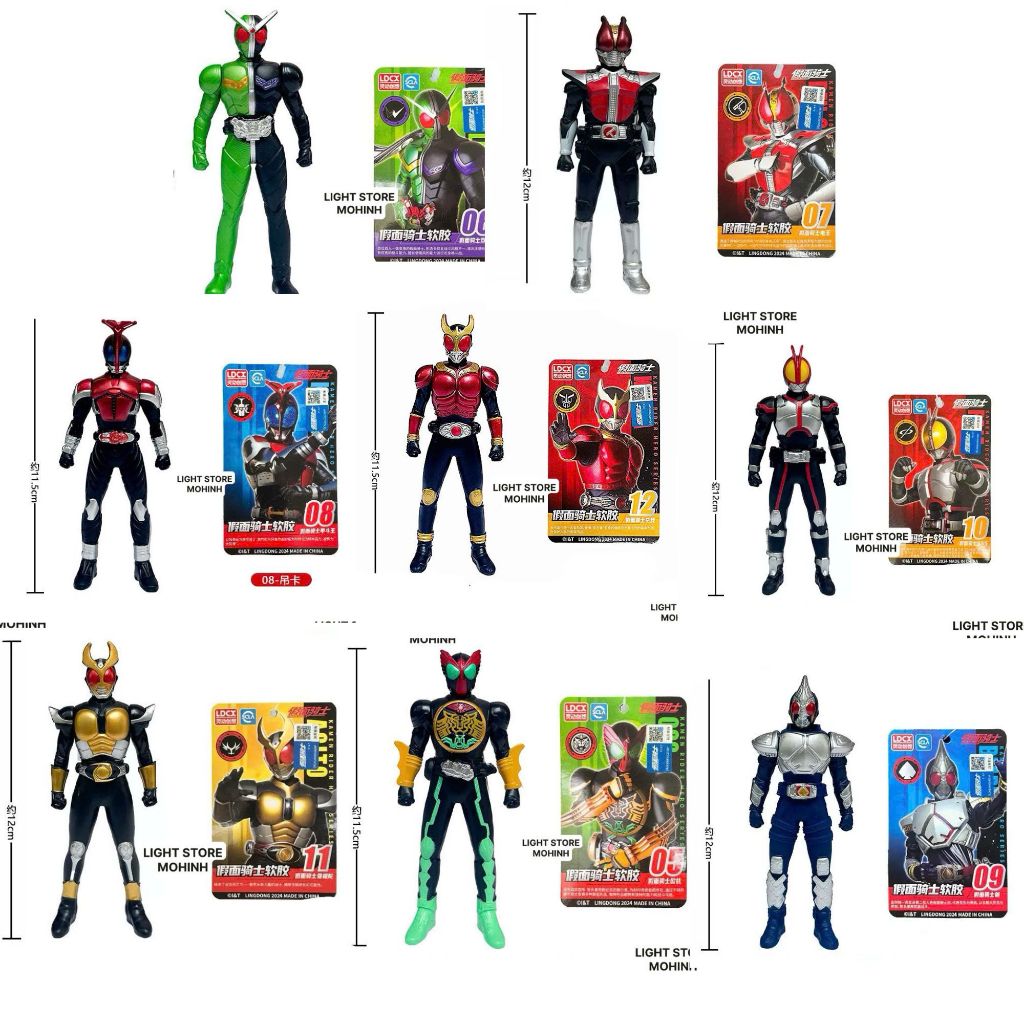 W OOO KABUTO DENO BLEAD MODEL TOY พลาสติก ABS, มือที่เคลื่อนย้ายได้, ขา, หัว, การ์ดรวม
