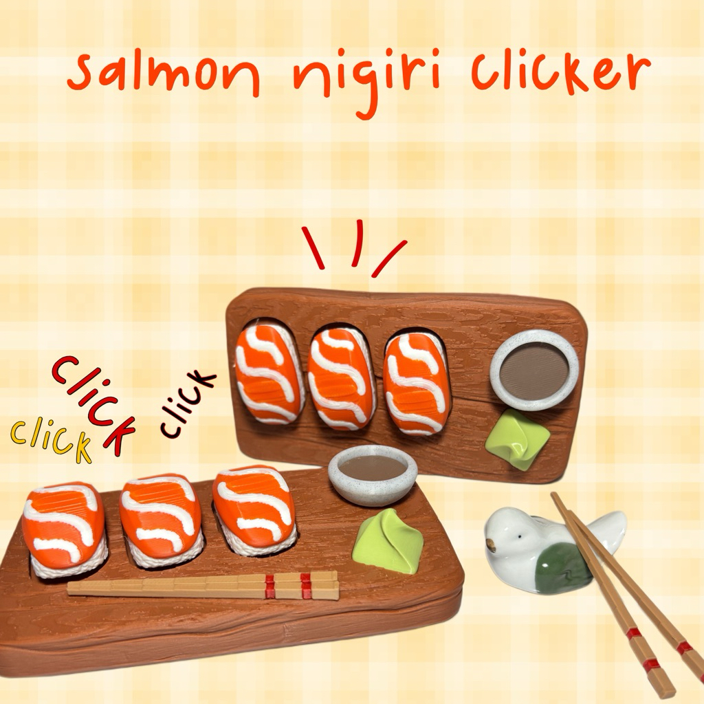 รุ่น Clicker Salmon Nigiri พิมพ์ลาย 3 มิติ