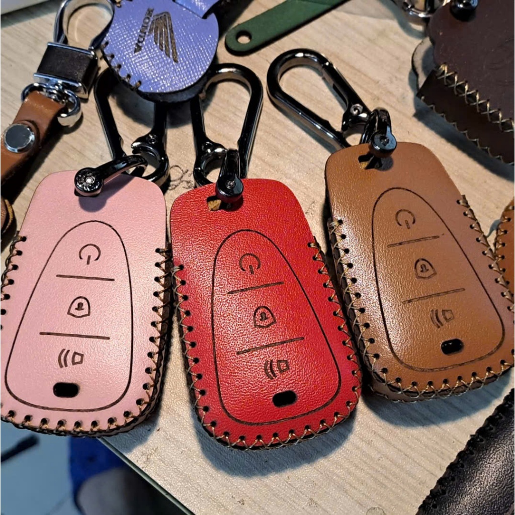 เคสกุญแจรถยนต์ไฟฟ้า Vero X Vinfast Vero X ทําจากหนังวัวแท้ มาพร้อมตะขอ หนังวัวแท้