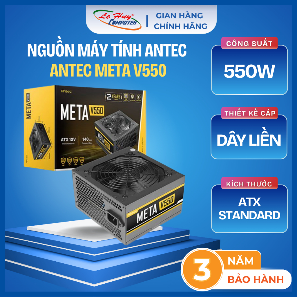 PC Power Supply ANTEC Meta V550/ Atom V650/ Atom V750 Non Modular - สินค้าของแท้