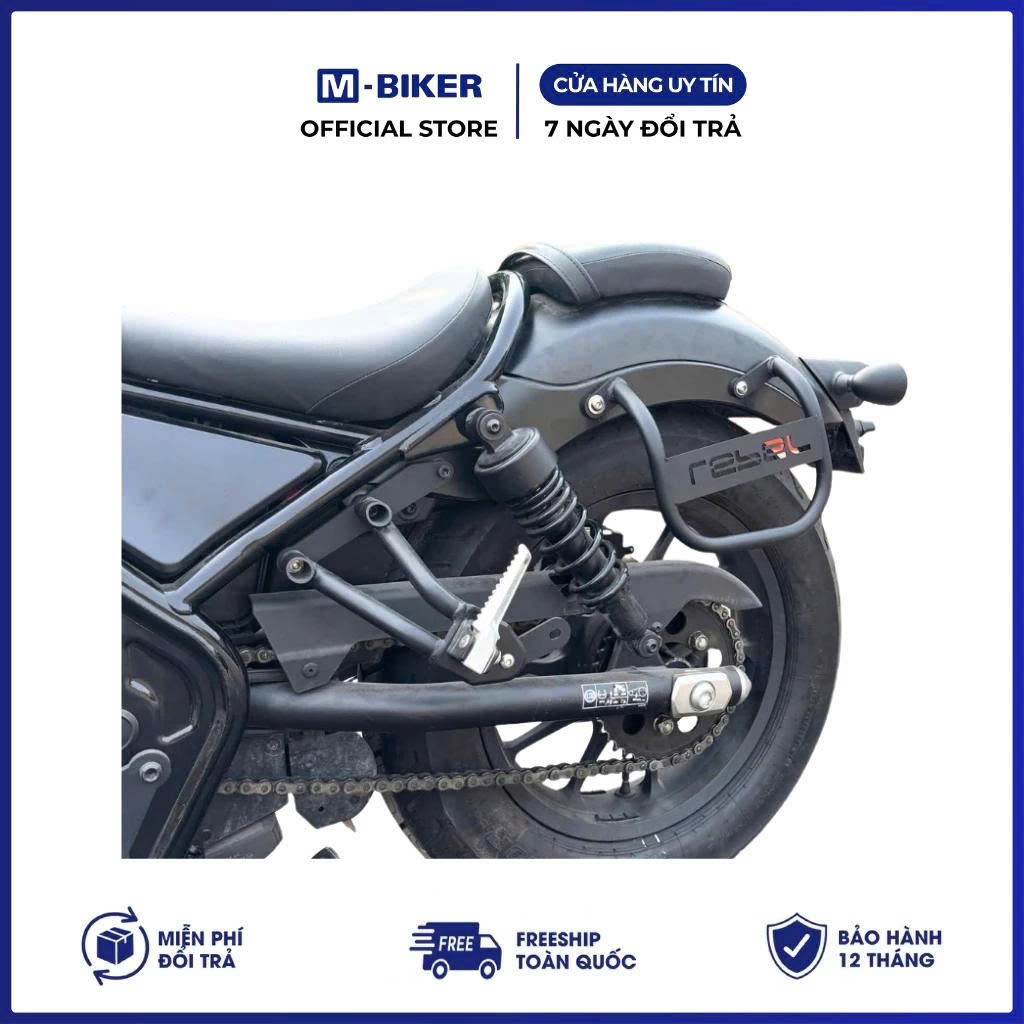 โครงกระเป๋า Rebel, Rebel 300 - 500 โครงกระเป๋าด้านข้าง, ขายึดกระเป๋าด้านข้างสําหรับ Honda Rebel 300/