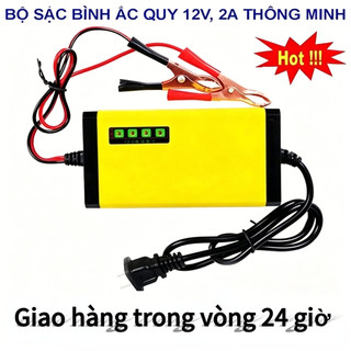 𝑩𝒐̣̂ 𝒔𝒂̣𝒄 tự động ngắt 12V 2Ah-20Ah sạc xe máy, xe ô tô, có đèn led báo đầy