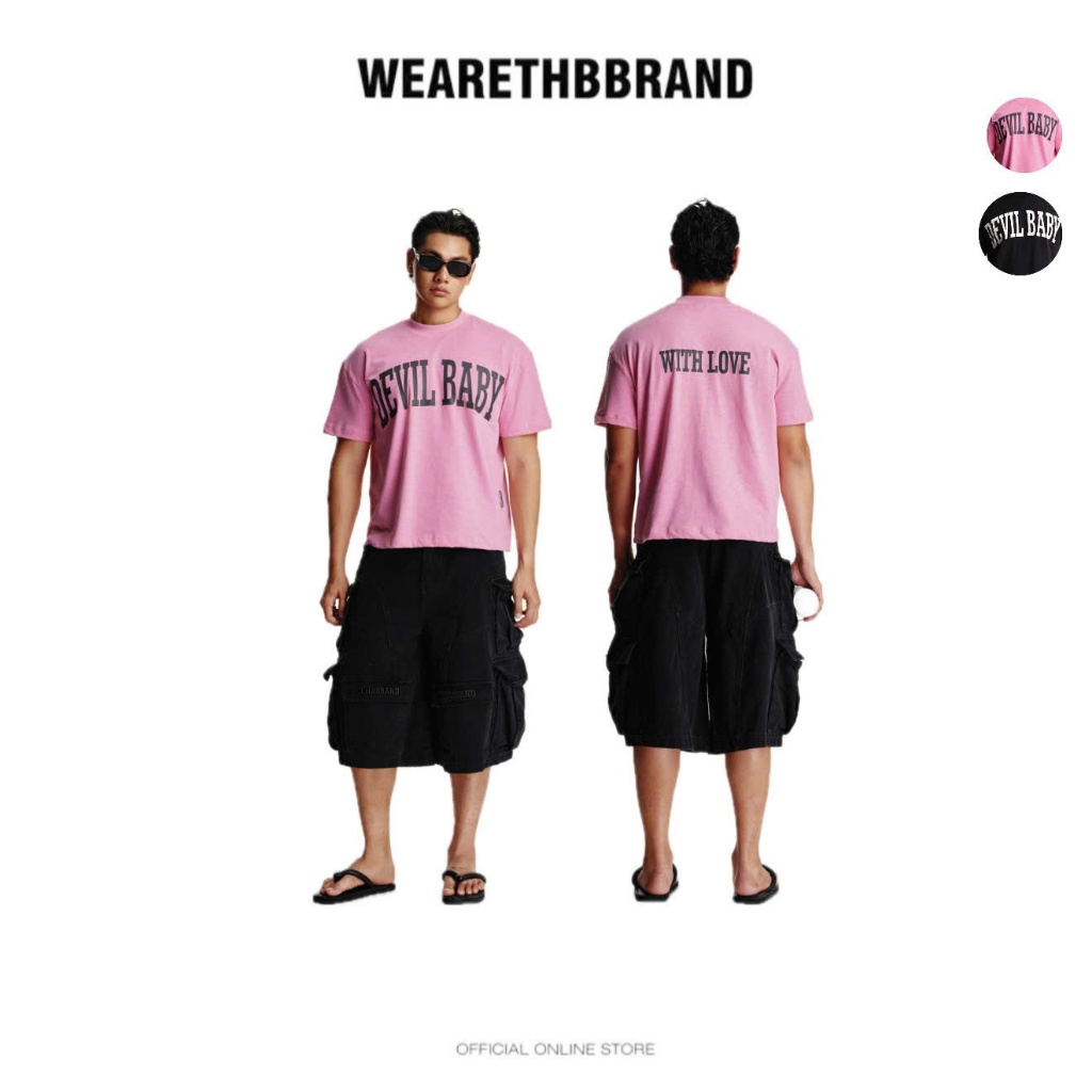 BOXY THBB DEVILBABY WITHLOVE เสื้อยืด - [ผ้าฝ้ายขูดระดับพรีเมียม 250gsm หดตัว] / THBBRAND