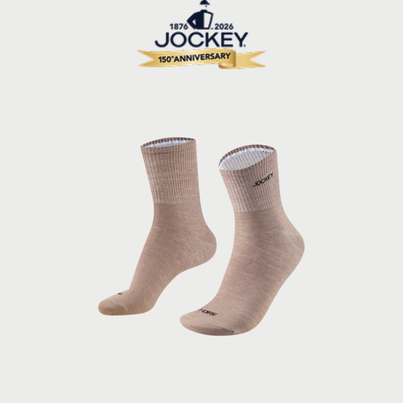 ถุงเท้าไม้ไผ่ขนาดกลางทอโลโก้ Jockey Noire - J4135