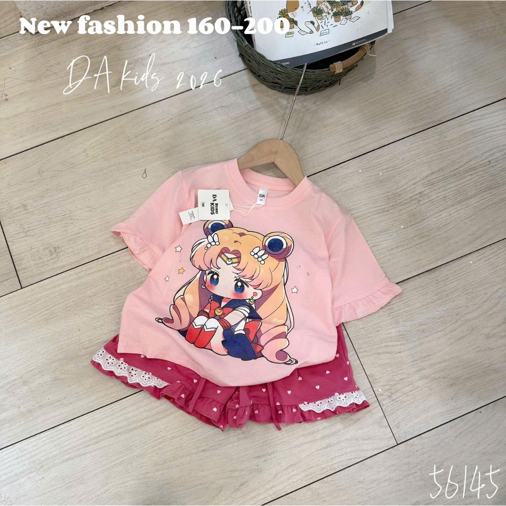 Set กางเกงขาสั้นลูกไม้ SAILOR MOON PRINCESS สําหรับสาวๆ จาก 13-37kg MA MN.